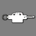 4mm Clip & Key Ring W/ Colorized Generic Sporty Sedan Car Key Tag
